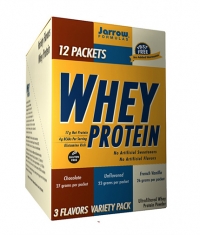Jarrow Formulas Whey Protein 3 Flavor Variety Pack / 12 Packs.