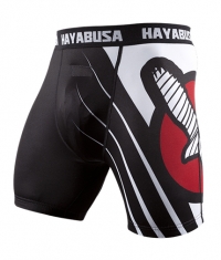HAYABUSA FIGHTWEAR Recast Compression Shorts / Black / White