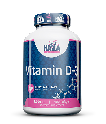 HAYA LABS Vitamin D-3 / 5000 IU / 100 Softgels