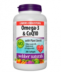 WEBBER NATURALS Lowers Cholesterol Omega-3 & CoQ10 / 200 Softgels