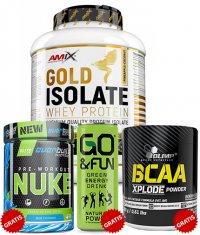 PROMO STACK Isolate + Pre-Workout + Energy Drink + BCAA