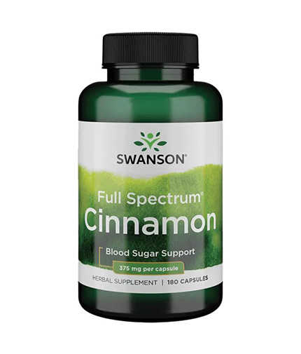 swanson Full Spectrum Cinnamon 375mg. / 180 Caps.