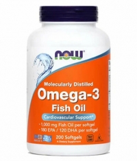 NOW Omega 3 Fish Oil Concentrate 1000 mg / 200 Softgels