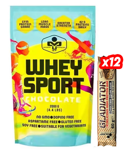 PROMO STACK Whey Sport Protein + 12 FREE Gladiator Bars
