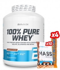 PROMO STACK 100% Pure Whey + 10 FREE Mass Build Gainer Sachets + 6 FREE Proteinissimo Prime Bars