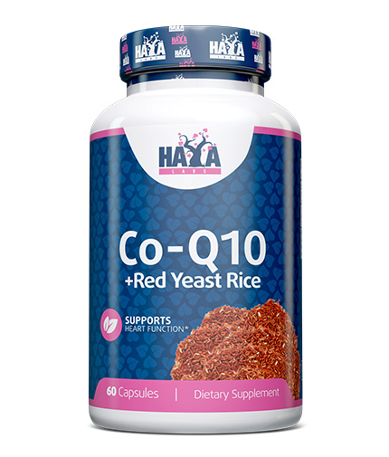 HAYA LABS Co-Q10 60mg. & Red Yeast Rice 500mg. / 60caps.