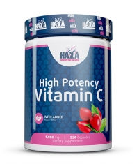 HAYA LABS High Potency Vitamin C 1,000mg with Rose Hips 250 Vtabs.